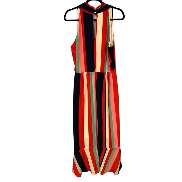 DR Collection by Donna Ricco Sleevless Multicolor Striped Midi Dress Size 16 - Picture 4 of 7